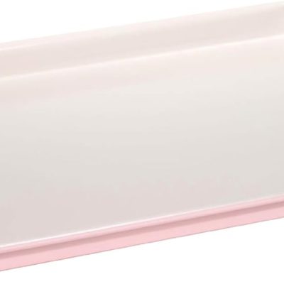 Nonstick Carbon Steel Bakeware Collection, 15-Inch x 10-Inch Cookie Baking Sheet, Dishwasher Safe, Made without and , Pink Cream Two-Tone