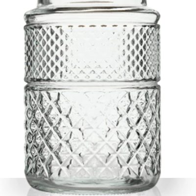 Large Glass Storage Jar, 60 FL OZ Glass Food Storage Containers with Bamboo Lid, Kitchen Containers Cereal Canisters Decorative Jar for Candy Snack Cookies Coffee Tea Nuts Airtight Glass Jars (Round)