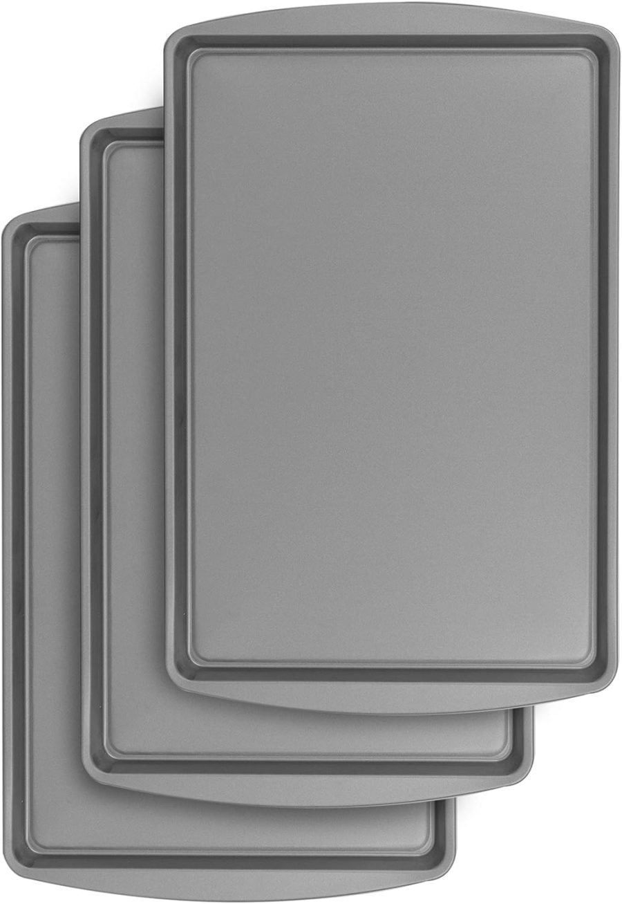 Medium Nonstick Cookie Pan, 15.2''L x 10.2''W, Set of 3