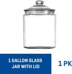 1 Gallon Glass Jar with Lid, Set of 2