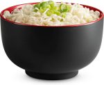 Ramen Bowl, Japanese Bowls, Noodle Bowls, Large Soup Bowl, Ceramic, Large Capacity, For Ramen, Pho, Udon, Soba, Microwave and Dishwasher Safe, 34 oz, Set of 4 (Black/Red)