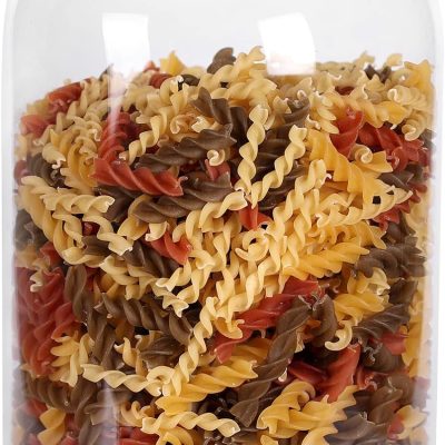 1 Gallon Glass Jar with Airtight Lid and Anti-Skid Bottom for Dry Food Storage