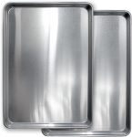 Commercial Quality Cookie Sheet Pan - 2 Pack Aluminum Half Sheet Baking Pan by - This 18x13 Baking Sheet Set is Rust & Warp Resistant, Heavy Duty, of Thick Gauge