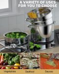 Stainless Steel 4 Piece Pasta Cooker Steamer Multi-Pot